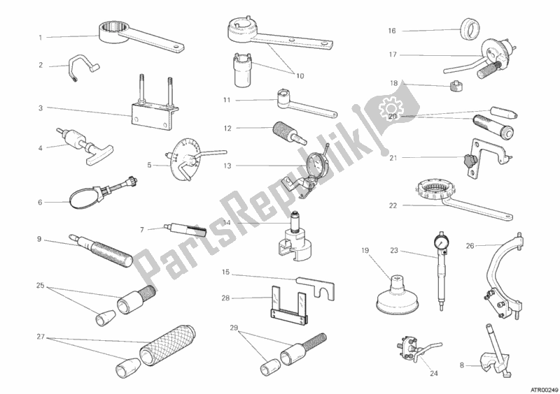 Toutes les pièces pour le Outils De Service D'atelier, Moteur du Ducati Hypermotard 1100 EVO 2012